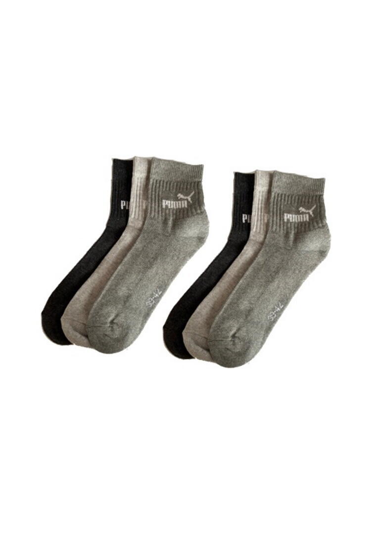 PUMA Puma ELEMENTS Short Crew Sportsocken 6-Pack Grey Melange 4/4