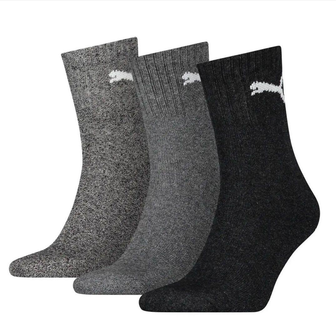 PUMA Puma Sportsocken Short Crew Socken Sport 3-Pack grau mix 1/4