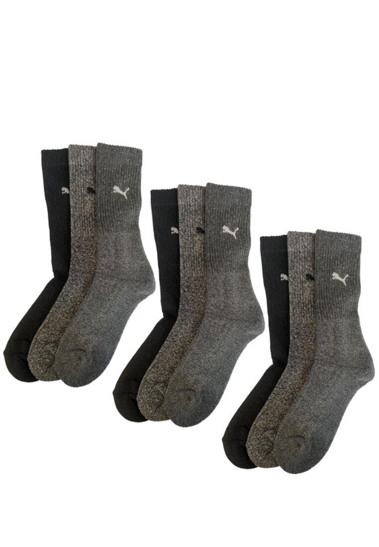PUMA Puma Sportsocken Regular Crew Socken Sport 9-Pack grau mix 2/4