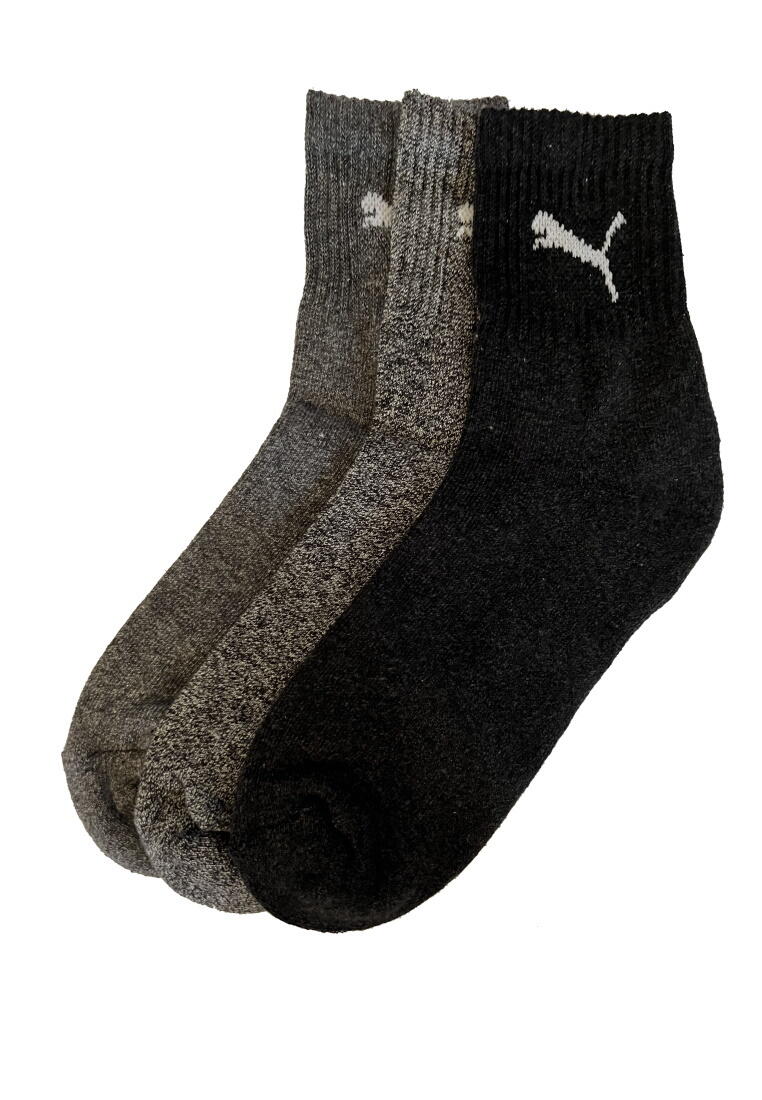 PUMA Puma Sportsocken Short Crew Socken Sport 3-Pack grau mix 4/4