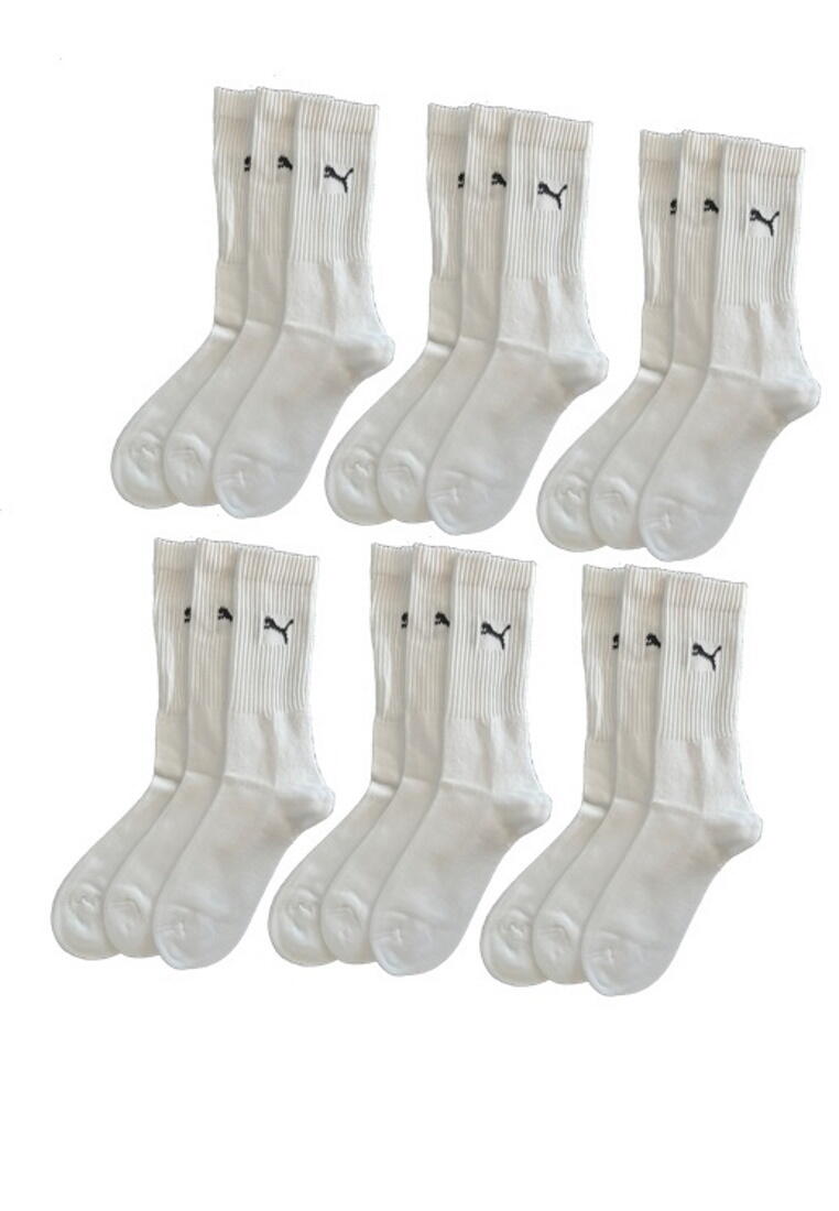 PUMA Puma Sportsocken Regular Crew Socken Sport 18-Pack weiß 4/4