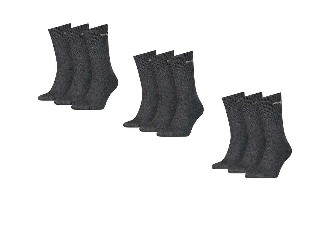 PUMA Puma Sportsocken Regular Crew Socken Sport 9-Pack anthracite 1/4