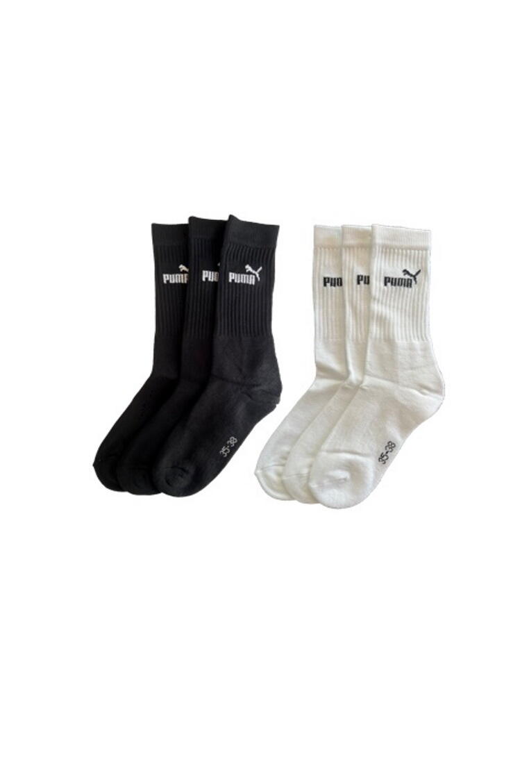 PUMA Puma ELEMENTS Sportcrew Socken 6-Pack black/white 5/5