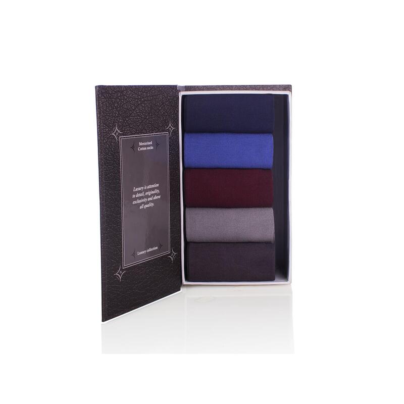 Sosete bumbac Mercerised Collection Luxury Box 5 buc