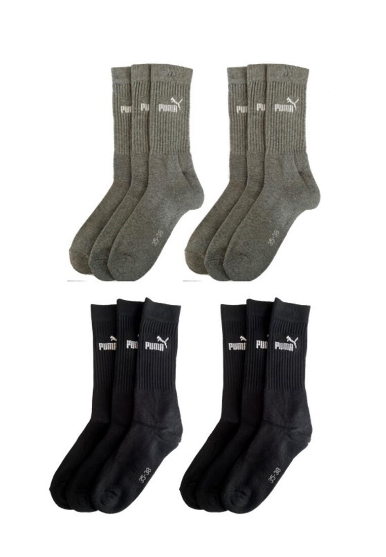PUMA Puma ELEMENTS Sportcrew Socken 12-Pack black/grey 5/5