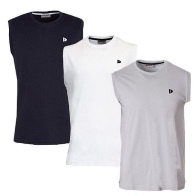 3-pack donnay heren mouwloos t-shirt stan