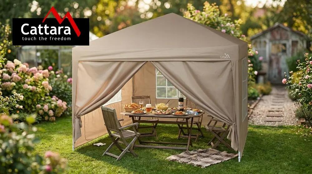 Namiot Cattara Palace 3x3x2.5 m, odporny na wodę i promieniowanie UV 2/8