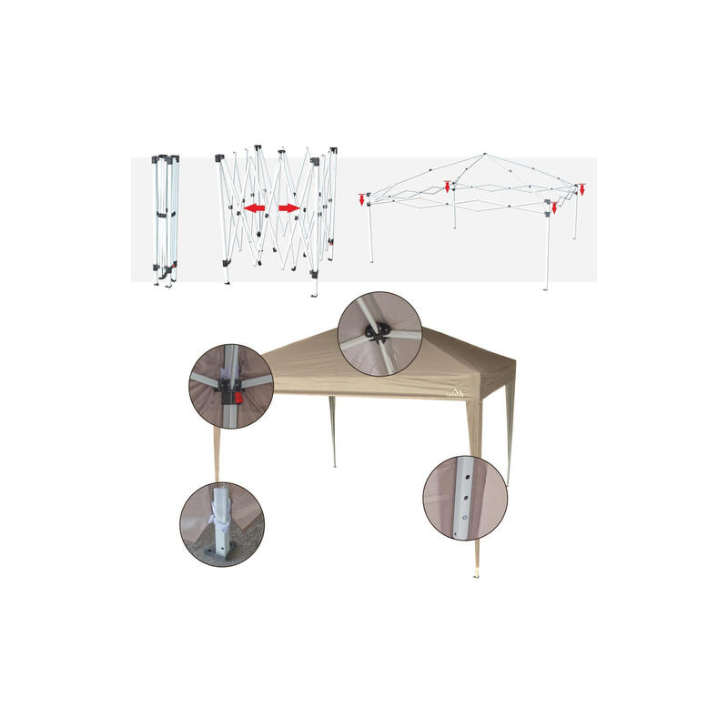 Pavilion Cattara Palace 3x3x2.5 m, rezistent la apa si la UV