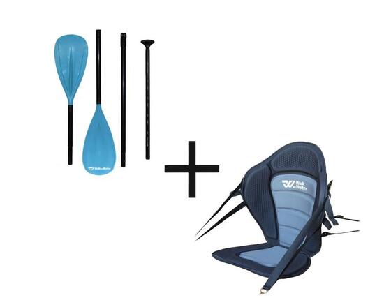 Kayak-Umrüstset: Dual Tech 2-in-1 Paddel + Ergonomischer WOW Sitz