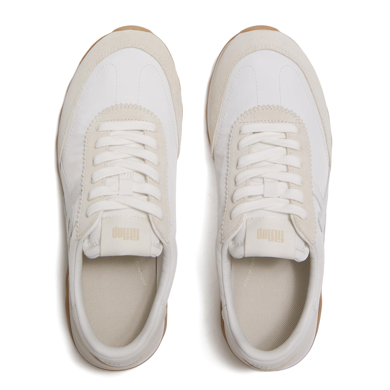 FITFLOP FitFlop Retro-Q FF Fabric/Suede Sneakers  WIT MIX 42 5/7