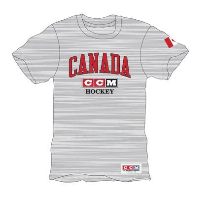 CCM Flag Tee Team Senior camiseta gris de Estados Unidos