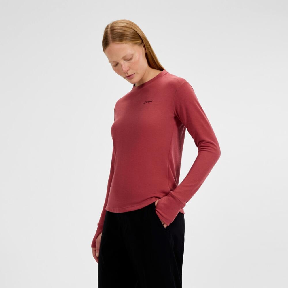 Dames lange mouwen onderhemd ronde hals Berghaus Ivyhill 3/7
