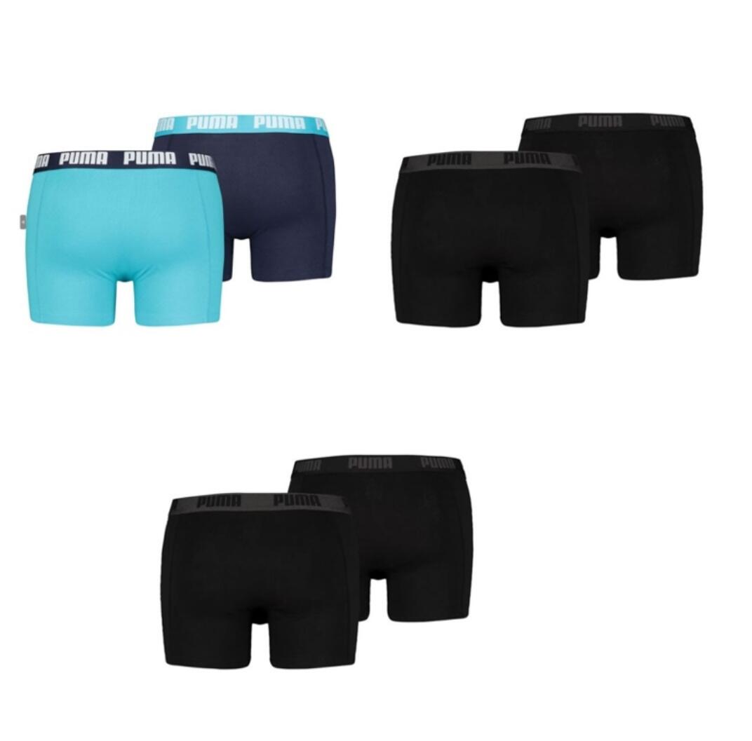 PUMA Puma Herren Boxershorts 6er Pack Aqua Blue / Black 2/2