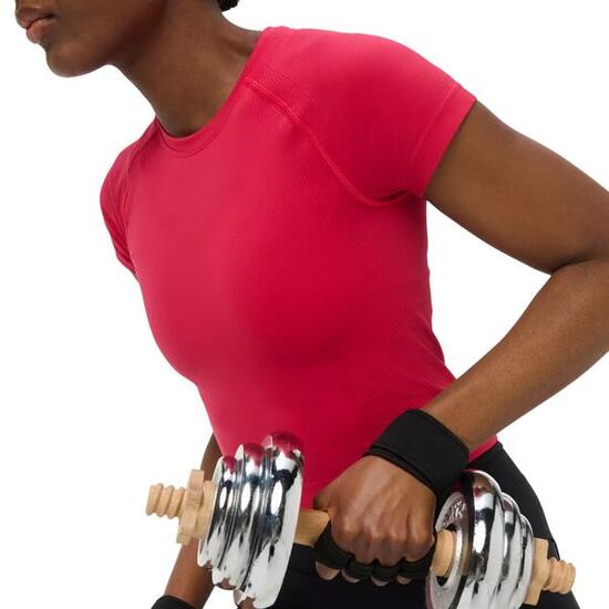 SWEATY BETTY Athlete Crop Seamless Workout T-Shirt DIEPROOD M