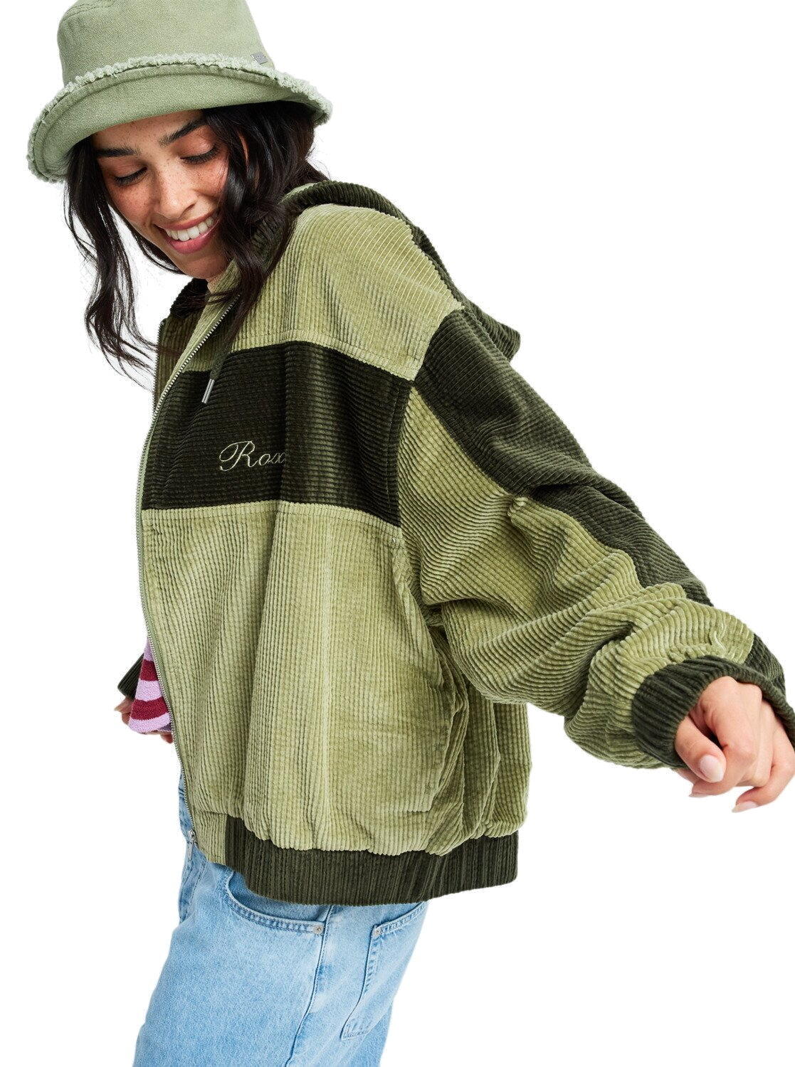 ROXY Roxy Damen Kordjacke Have A Blast Oil Green 3/4