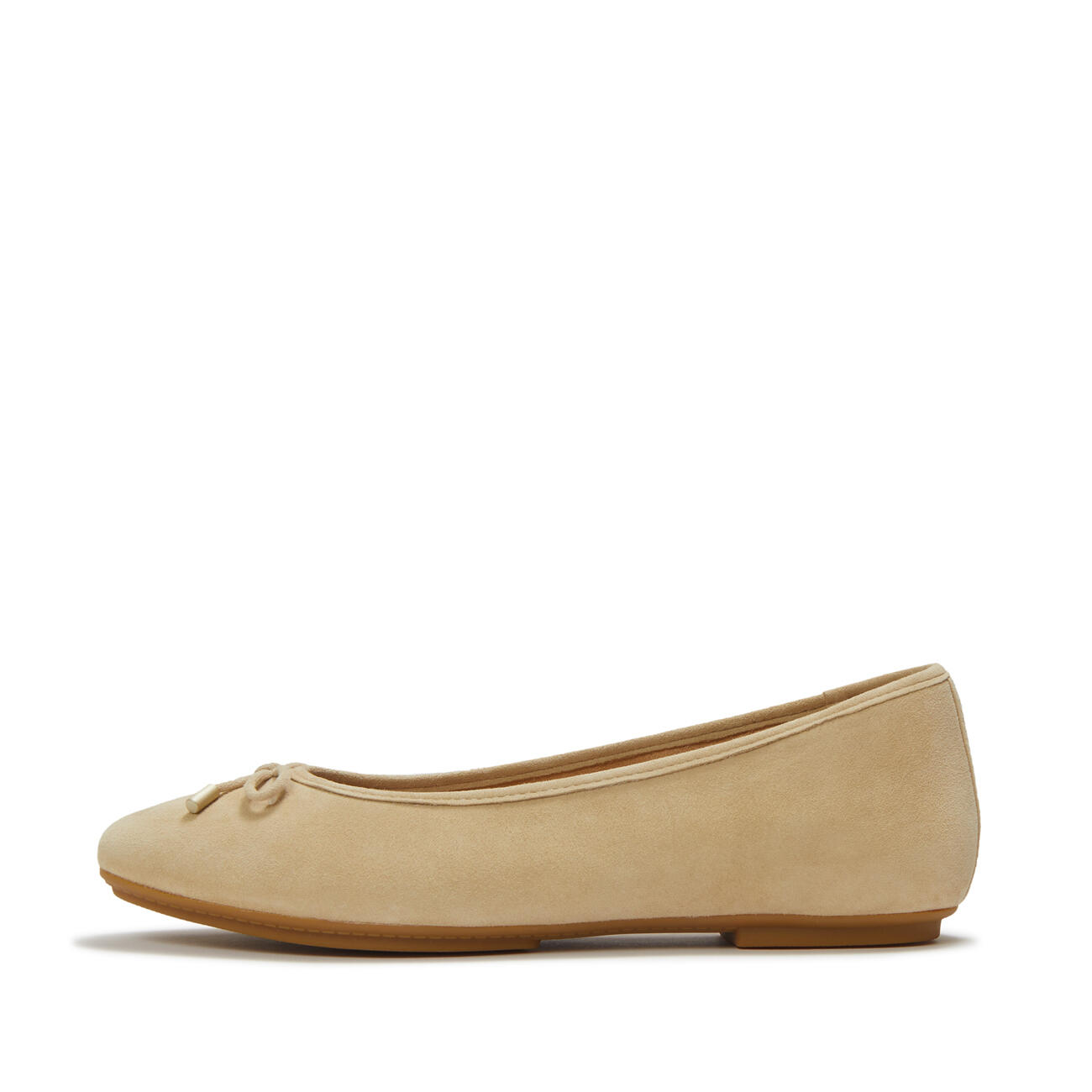 FITFLOP FitFlop Delicato Bow Suede Ballet Flats  CAPPUCCINO 37 3/7