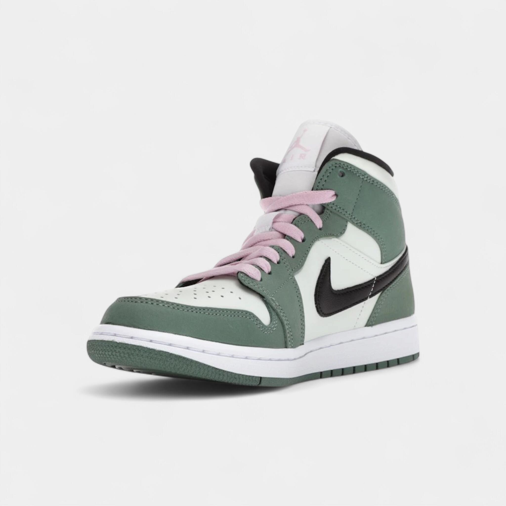 Jordan 1 Mid Dutch Green (Women's) 3/4