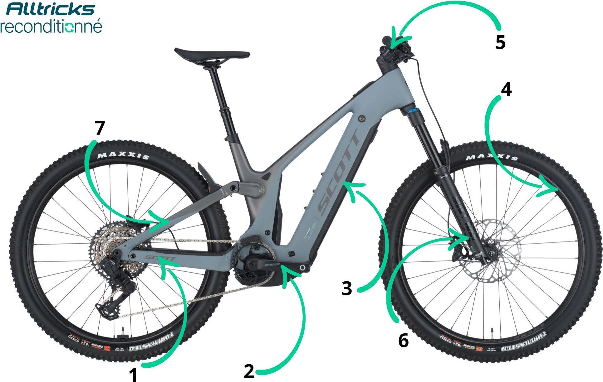 Reconditionné VTT Électrique Tout-Suspendu Scott Patron eRide 910 Sram 12 - Bon 3/7