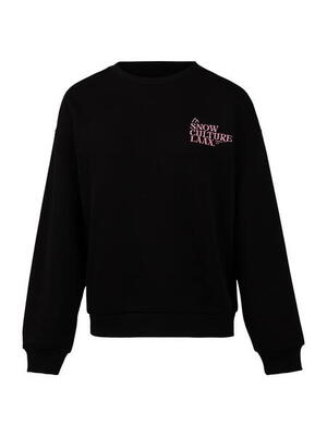 Almea dames trui snowboard loose fit sweatstof black