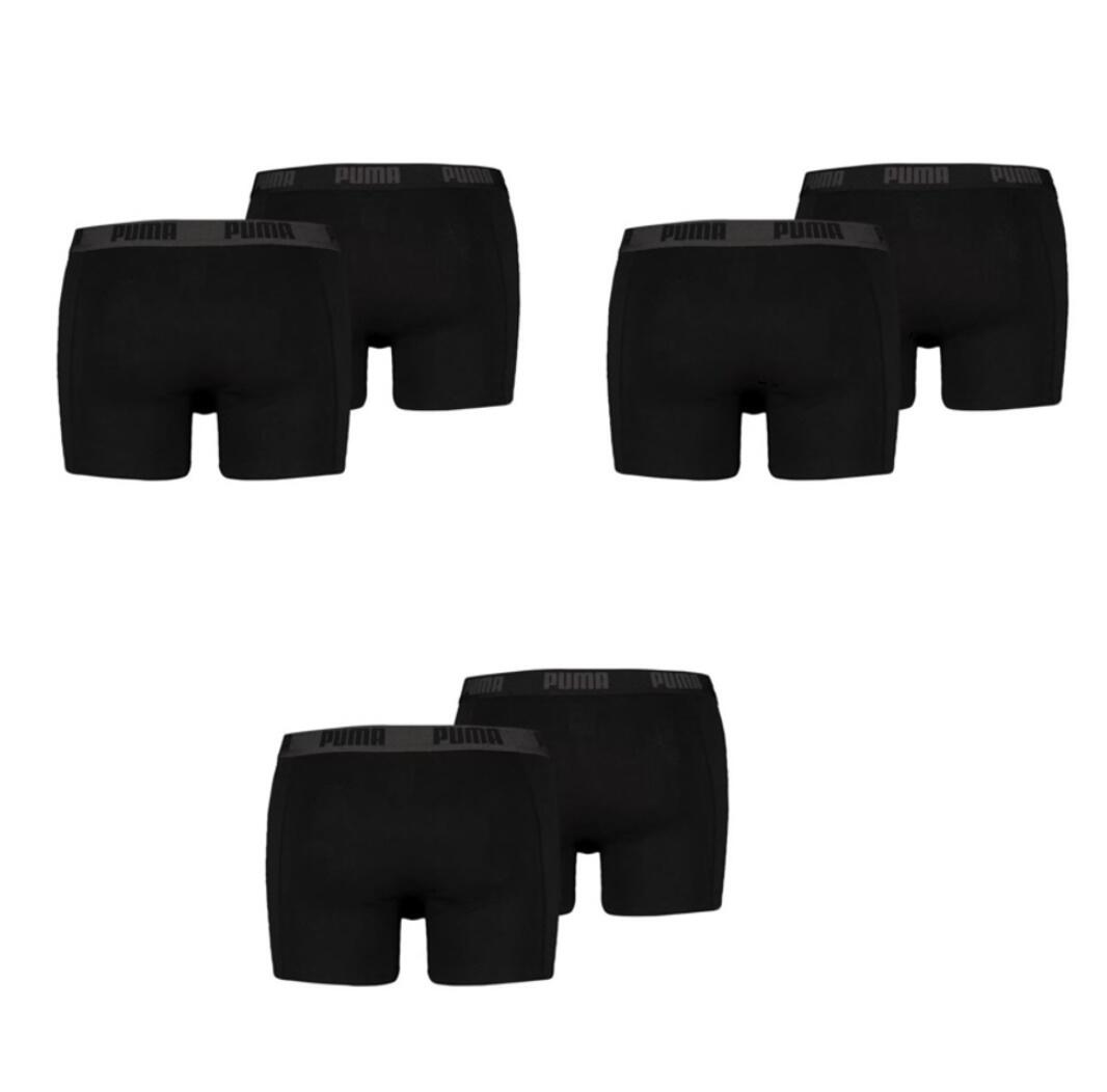 PUMA Puma Herren Boxershorts 6er Pack Black / Black 2/2