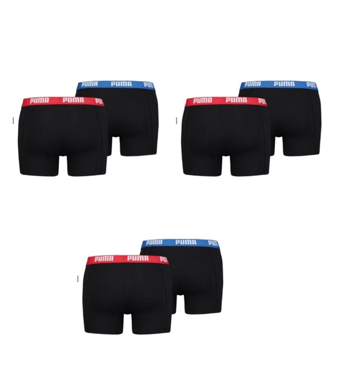PUMA Puma Herren Boxershorts 6er Pack Black Blue Red 2/2