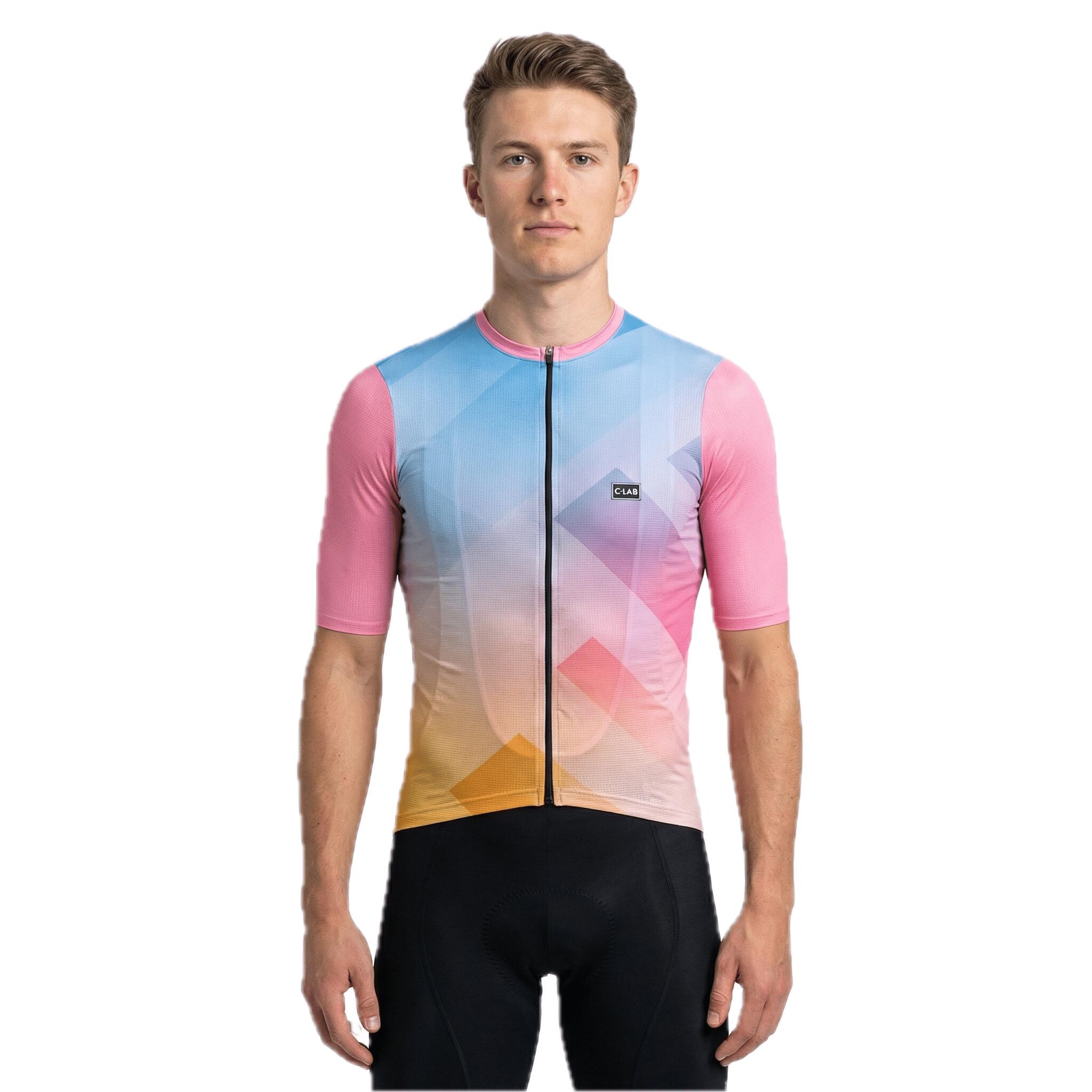 Maillot Cyclisme Unisexe OTTIMA 2 - Rainbow 3/4