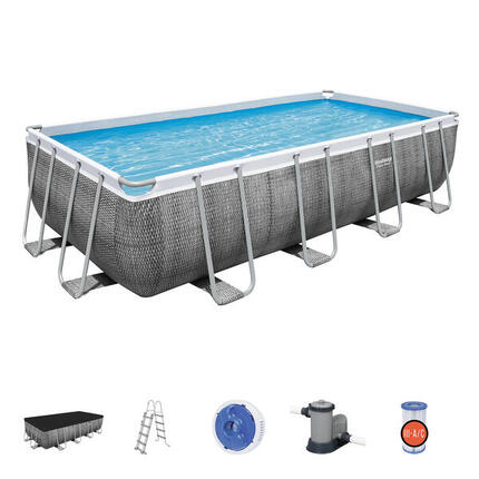 Piscina Desmontable Tubular Bestway Power Steel Ratán 549x274x122 cm con Depurad
