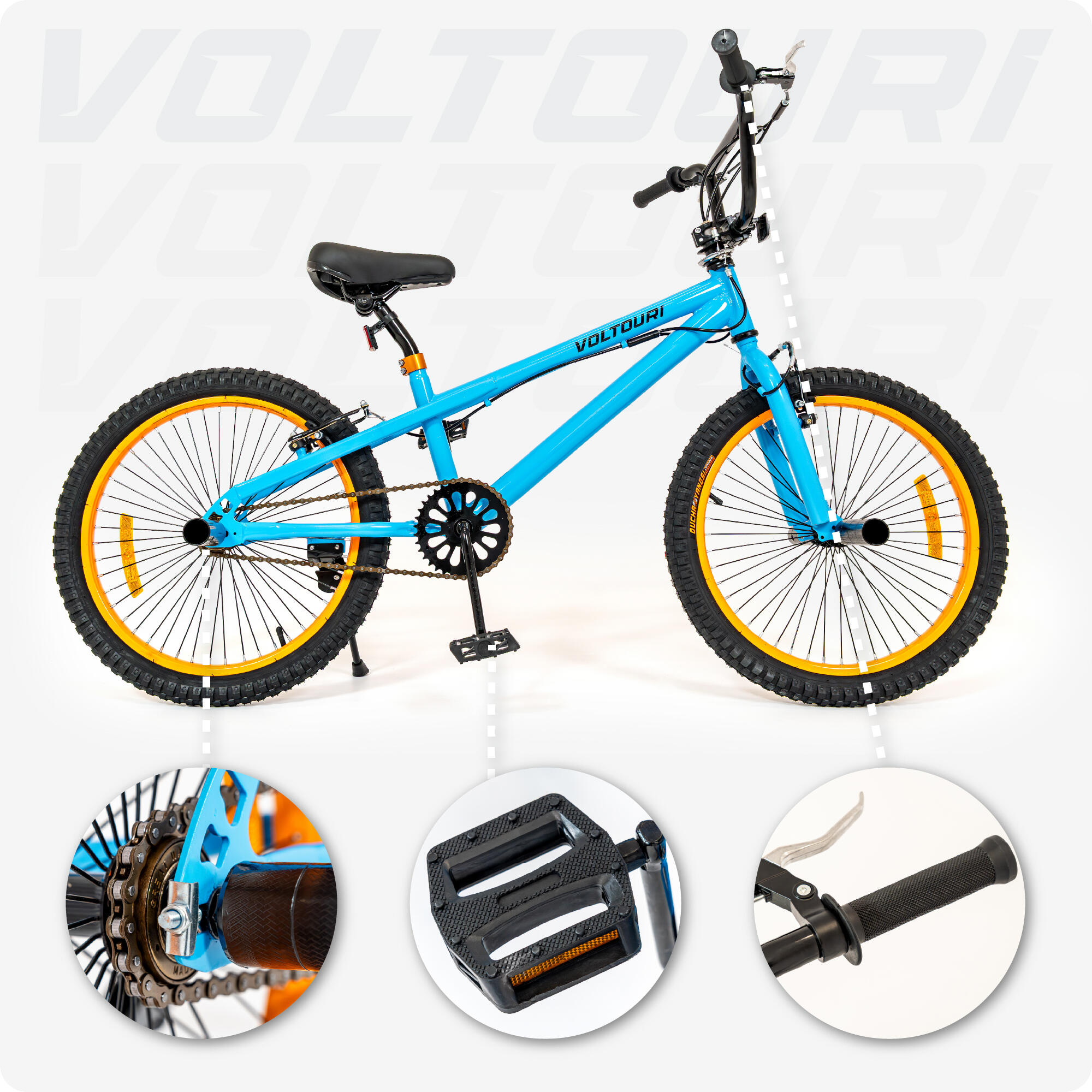 VOLTOURI BK17 20” freestyle BMX-fiets met 360° rotor en pegs 3/7