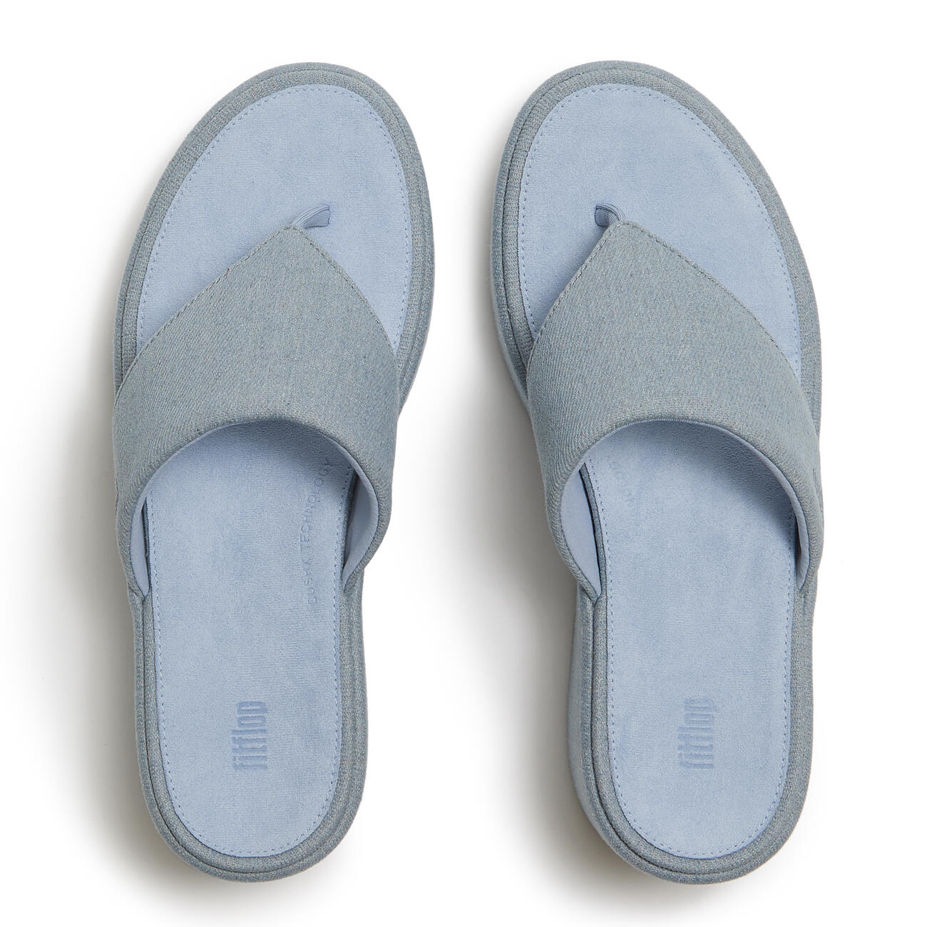 Sandales à bride avant et talon compensé en denim FitFlop 4/7