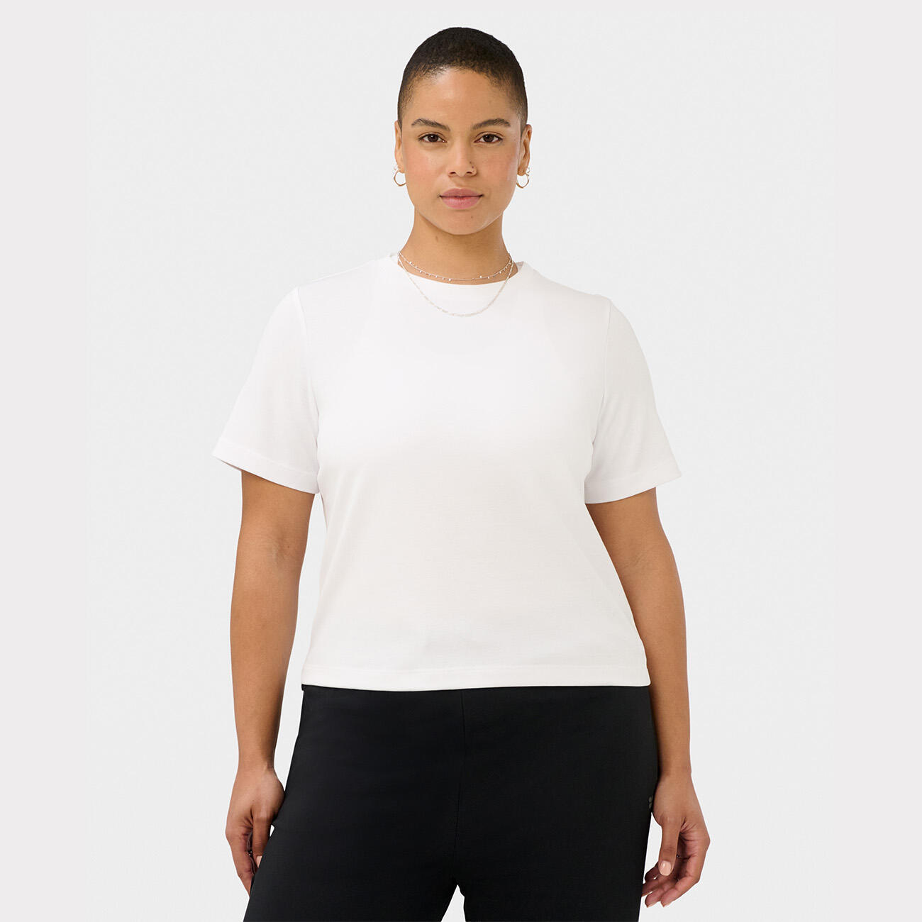 SWEATY BETTY Hoogwaardig katoenen boxy T-shirt  WHITE XL 3/7