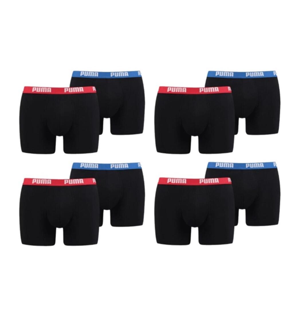 PUMA Puma Herren Boxershorts 8er Pack Black Blue Red 1/1