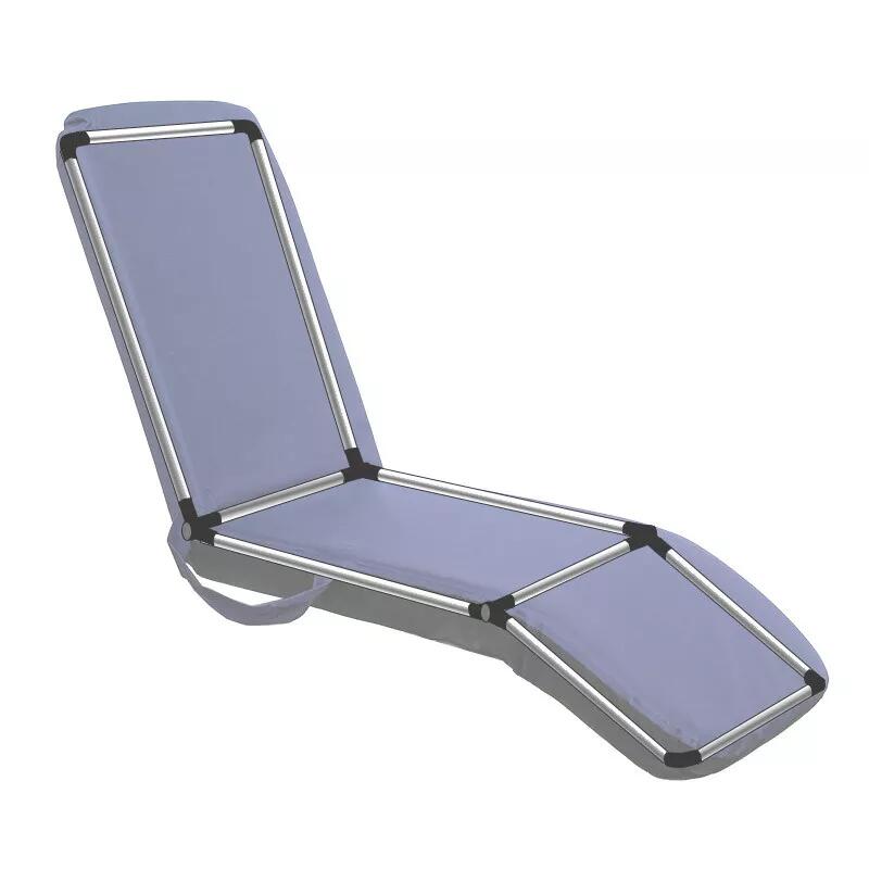 Conjunto de 2 assentos reclináveis autoportantes longos Azul - Kactus 3/7