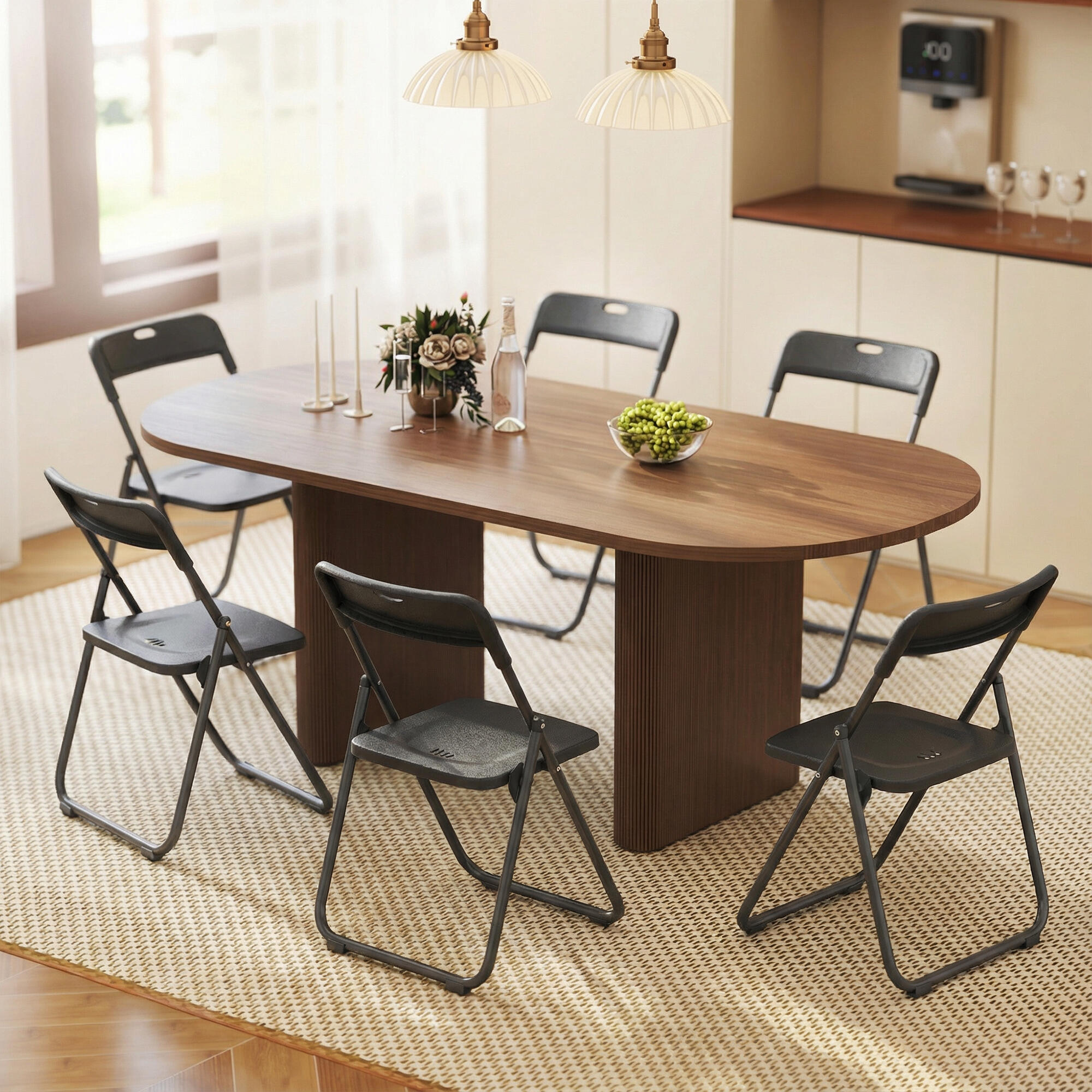 Sillas Plegables HOMCOM 48.5x47x75 cm Negro 2/5