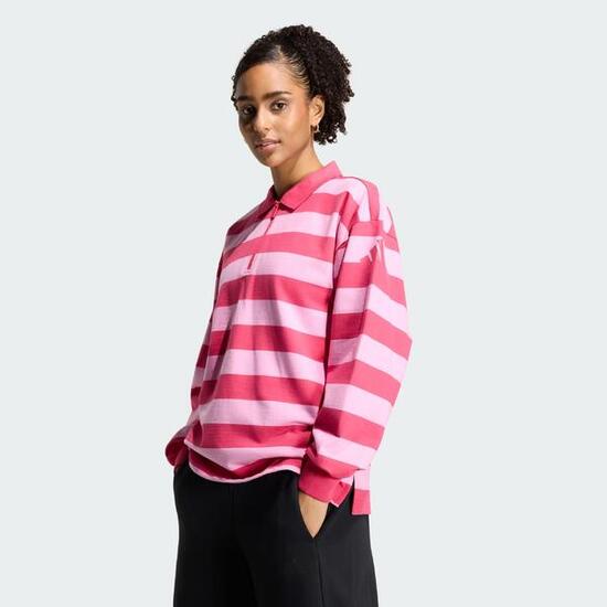 Polo manches longues French terry contemporain Essentials