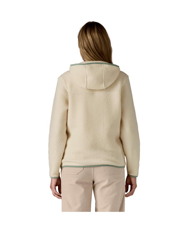 PATAGONIA Patagonie Damen Retro Pile Hoody Natural/ Ellwood Green 3/3