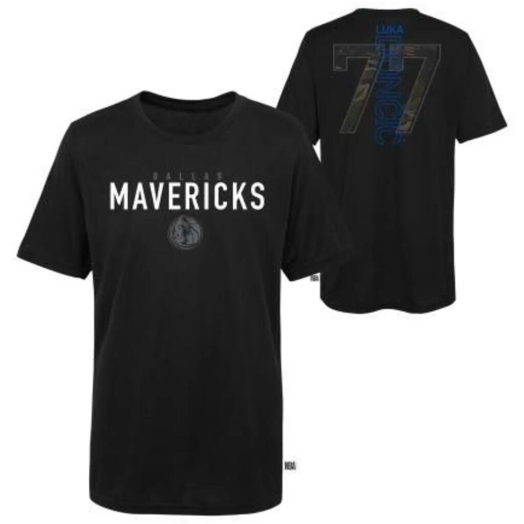 Zoom SS Graphic Tee NBA Senior T-Shirt, L, Dallas Mavericks, Luka Dončić black