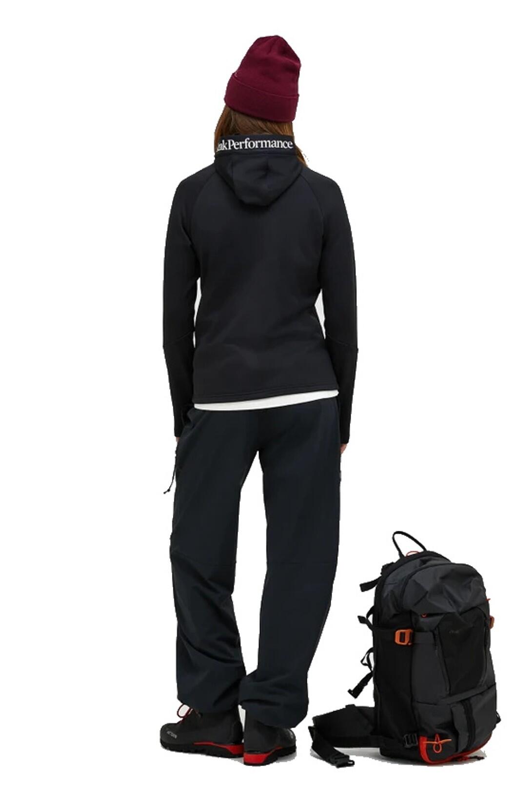 PEAK PERFORMANCE Peak Performance Damen Essential Midlayer Zip Hood Black 4/5