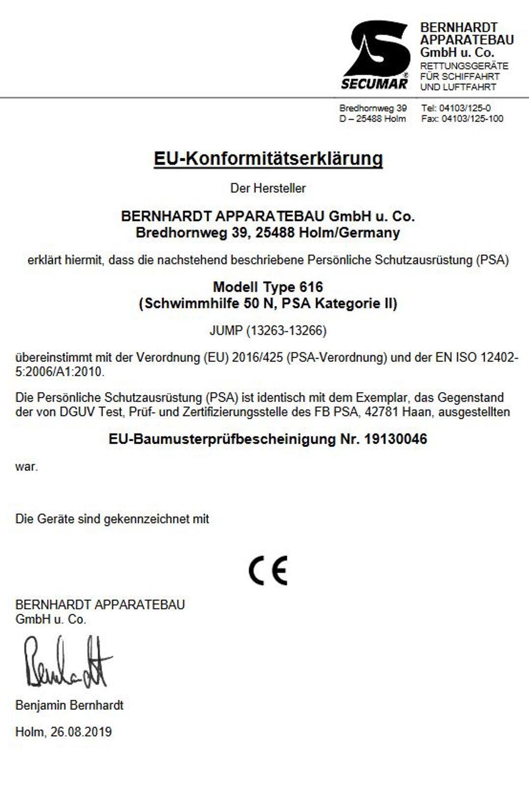 SECUMAR Secumar Rettungsweste Jump 30-40kg 2/3