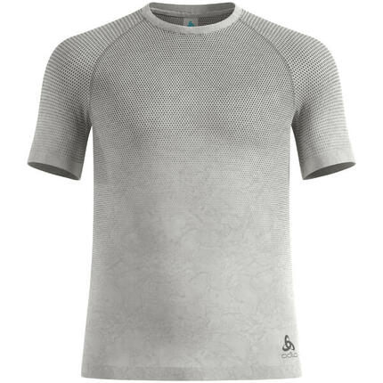 Koszulka męska ODLO BL TOP crew neck s/s PERFORMANCE LIGHT - RAIN DYE beżowa