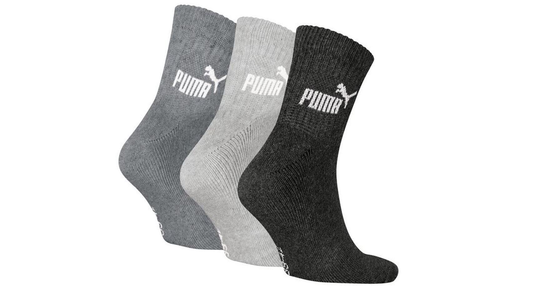 PUMA Puma ELEMENTS Short Crew Sportsocken 3-Pack Grey Melange 2/5