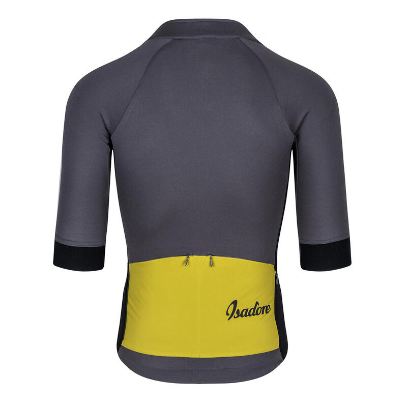 Maglia a manica corta da ciclismo da uomo Gravel Grigio Acciaio