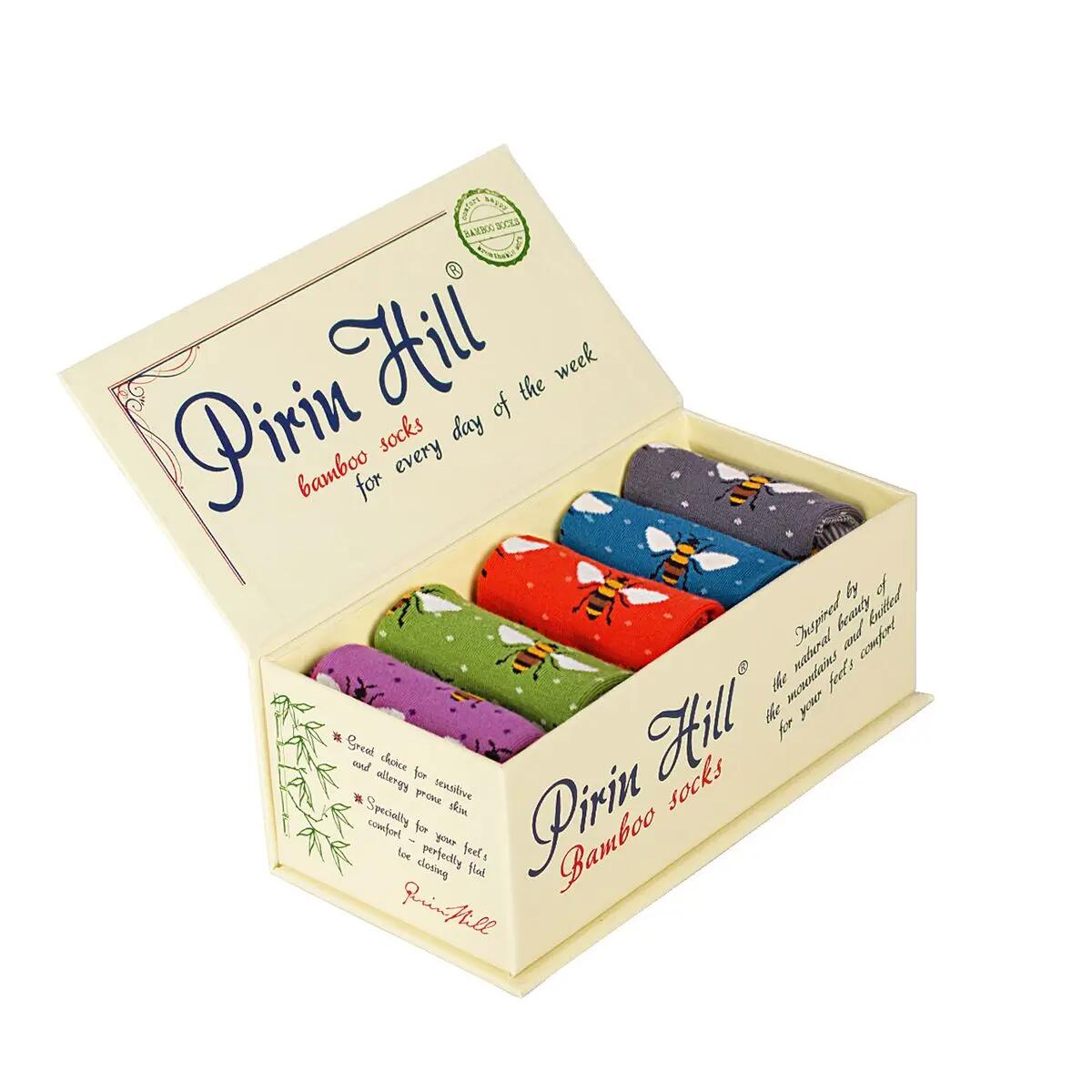 5 perechi de sosete bambus Luxury Box Fine Bamboo Bees 2/2