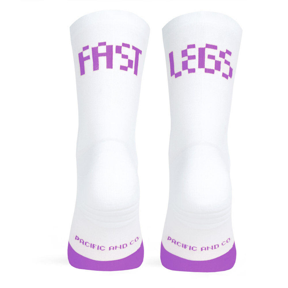 Calcetin running  unisex Fast Legs, tricotado color Purple 3/5