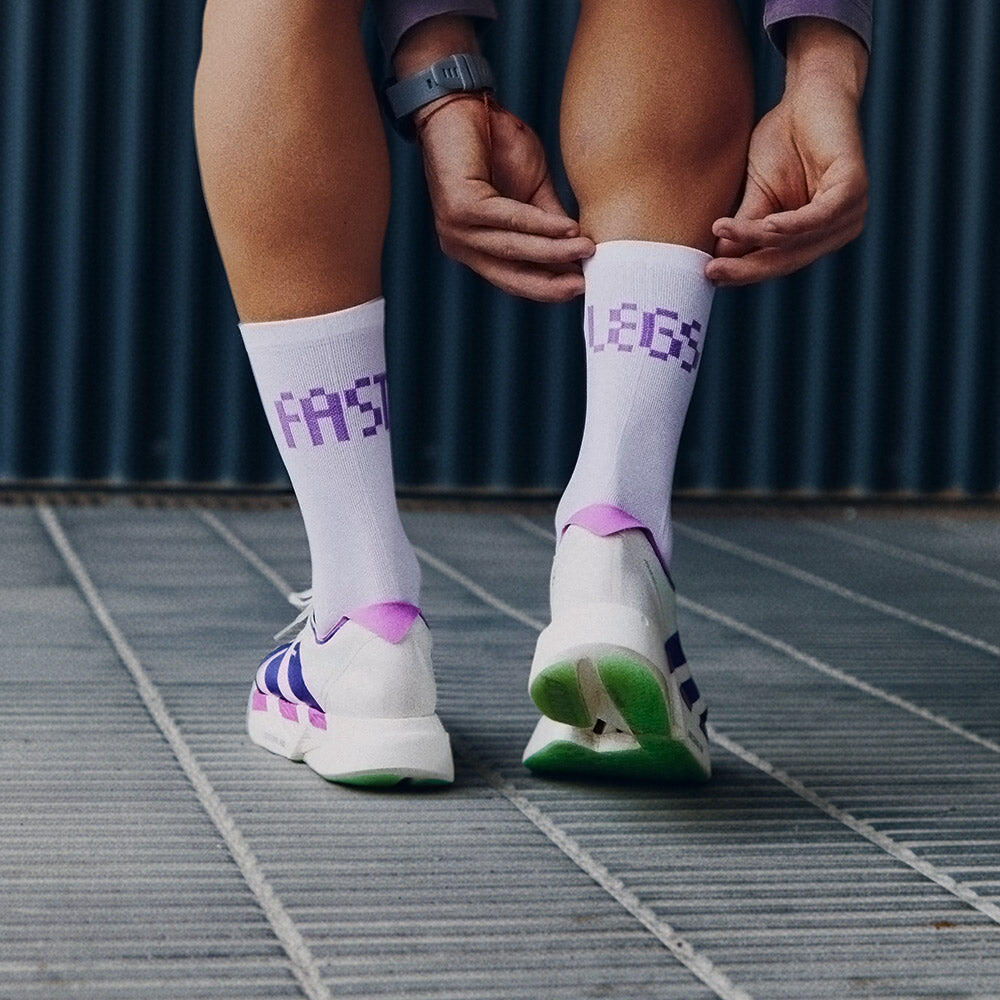 Calcetin running  unisex Fast Legs, tricotado color Purple 4/5
