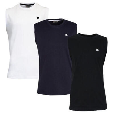3-pack donnay heren mouwloos t-shirt stan