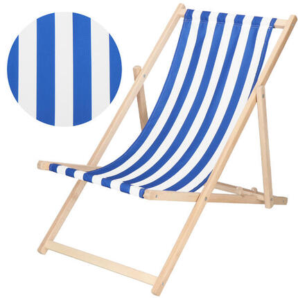 Leżak turystyczny Springos składany drewniany 3 stopnie regulacji
