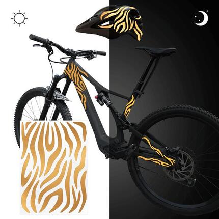 reflektierende Aufkleber Sticker Fahrrad Helm Reflektor Folie MTB für Sicherheit