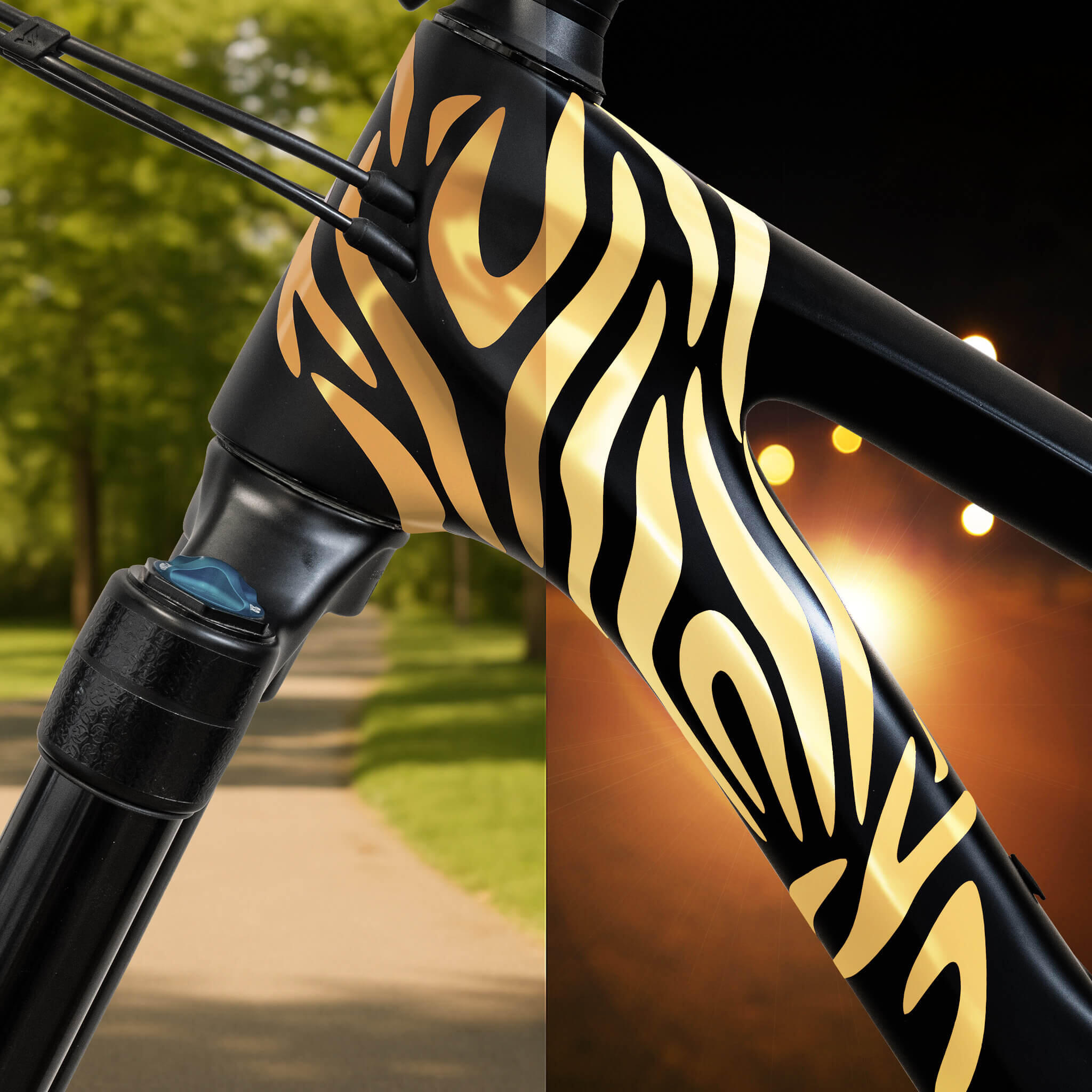 reflektierende Aufkleber Sticker Fahrrad Helm Reflektor Folie MTB für Sicherheit 2/3