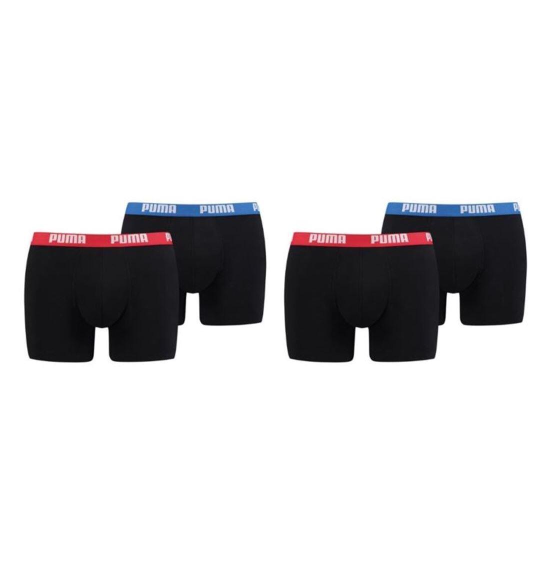 PUMA Puma Herren Boxershorts 4er Pack Black Blue Red 1/1