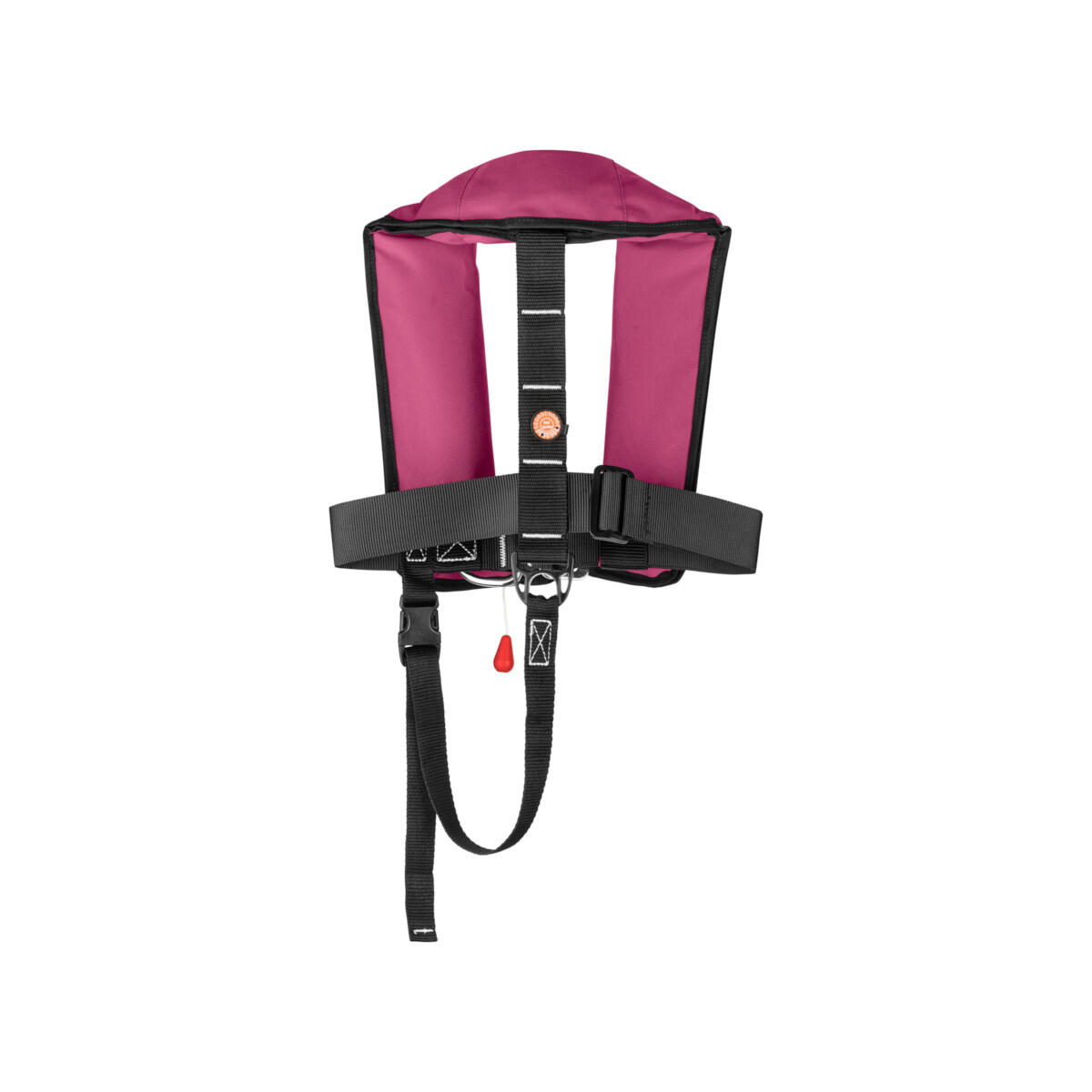 gilet de sauvetage automatique pour enfants 150N ISO avec harnais - rose 2/4